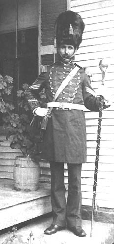 Baxter Walker in uniform, 1889, from 1992 Grafton Cornet Band History